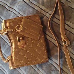 Rose Gold Bebe Purse with Detachable Shoulder Strap